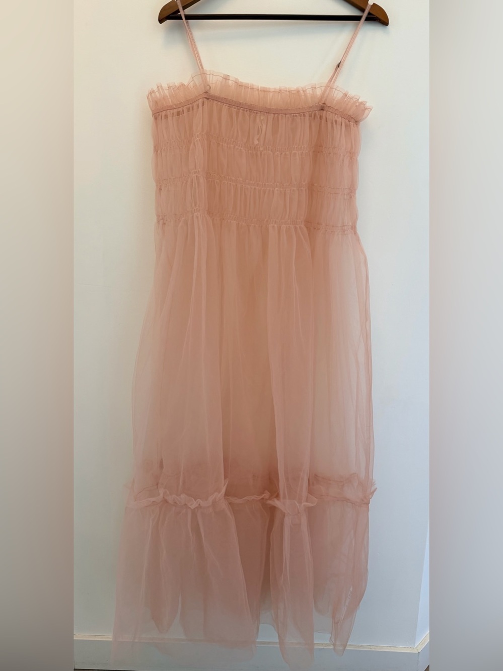 Anthropologie Blush Pink Tulle Dress